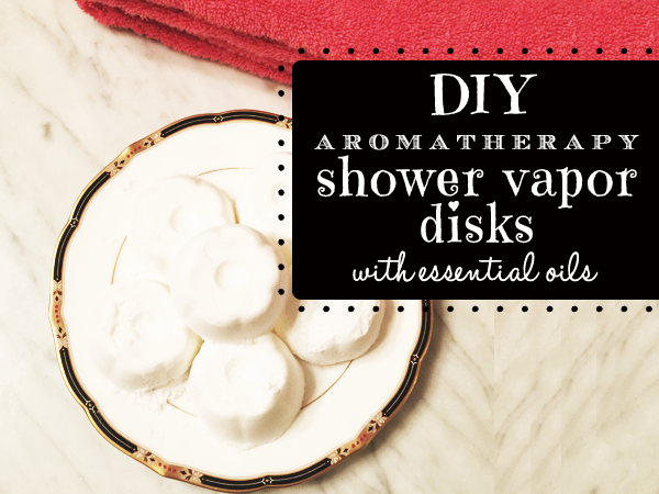 DIY shower fizzies vapor disks with essential oils